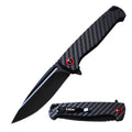 Day Zero Survival 8.5" Ball Bearing Carbon Fiber Folding Pocket Knife – 8CR13 Blade Options