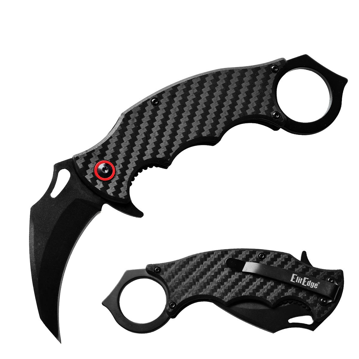 Day Zero Survival 7.5" Ball Bearing Tactical Karambit Pocket Knife – Multiple Handle Options
