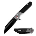 Day Zero Survival 8.5" Ball Bearing Axis Lock Reverse Tanto Flipper Pocket Knife – Multiple Handle Options