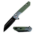 Day Zero Survival 8.5" Ball Bearing Axis Lock Reverse Tanto Flipper Pocket Knife – Multiple Handle Options