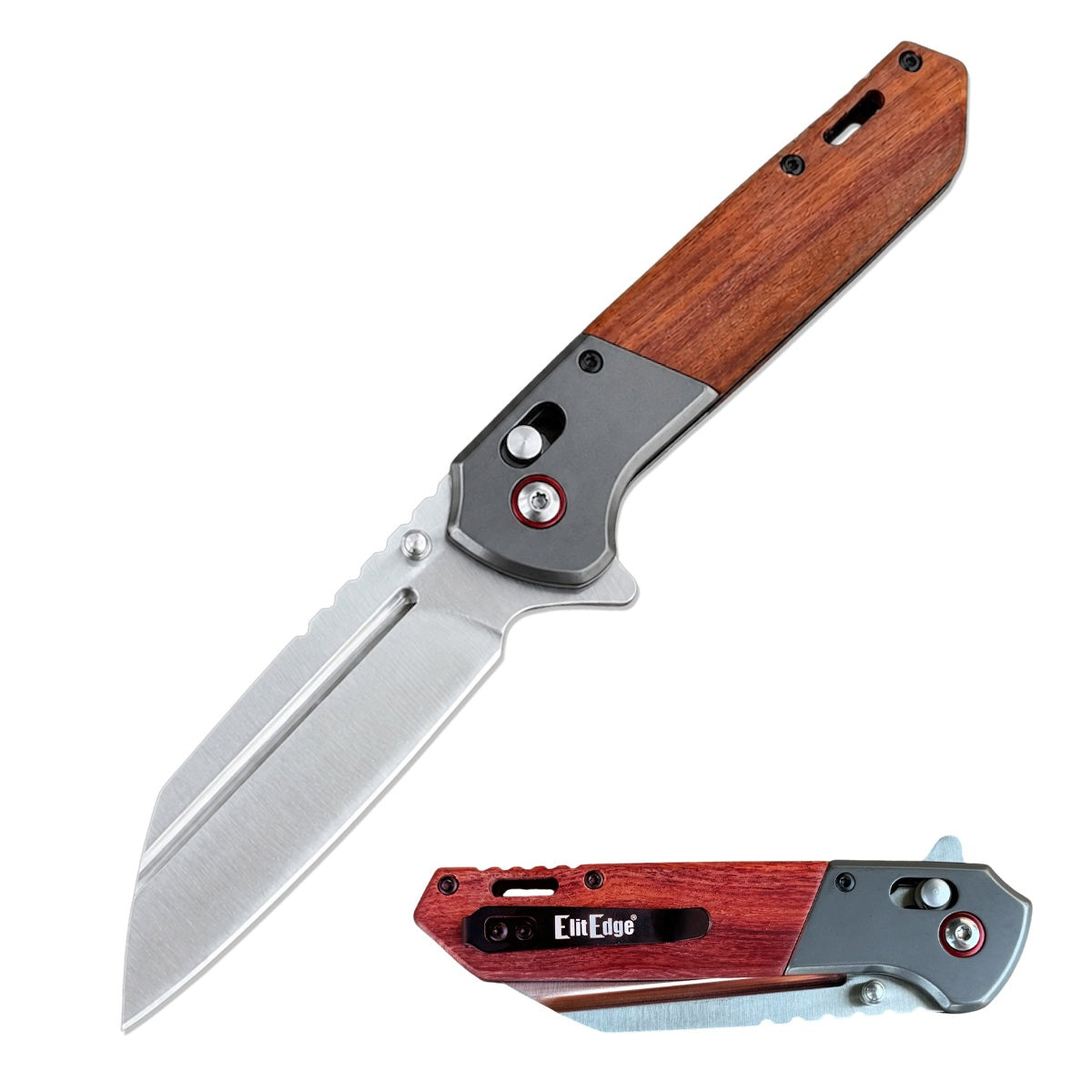 Day Zero Survival 8.5" Ball Bearing Axis Lock Reverse Tanto Flipper Pocket Knife – Multiple Handle Options