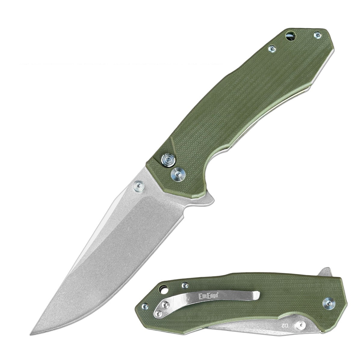 Day Zero Survival Premium CNC Machined D2 Steel Ball Bearing Pocket Knife – G10 Handle – Multiple Colors