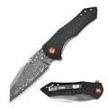 Day Zero Survival Premium Damascus Ball Bearing Pocket Knife – Multiple Blade Styles & Handle Options