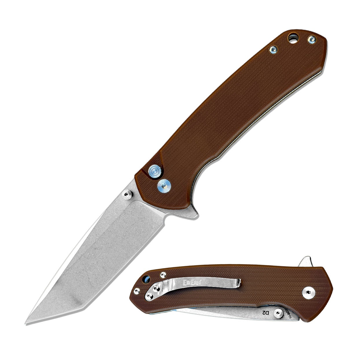 Day Zero Survival Premium CNC Machined D2 Tanto Ball Bearing Pocket Knife – G10 Handle – Multiple Colors