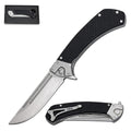 Day Zero Survival 9.75" Ball Bearing Warrior Flipper Knife – Black G10 Handle