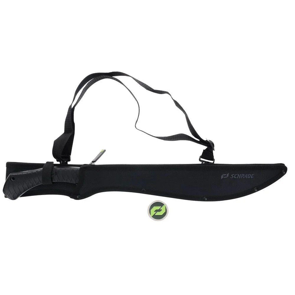 Schrade Decimate Brush Sword Machete – 16” Scimitar Blade, 3Cr13 Steel with Rubberized Grip