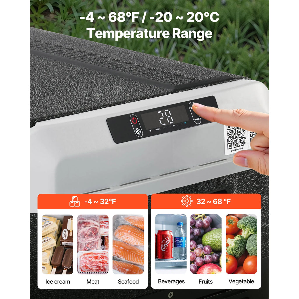 VEVOR 12V Portable Car Refrigerator Freezer