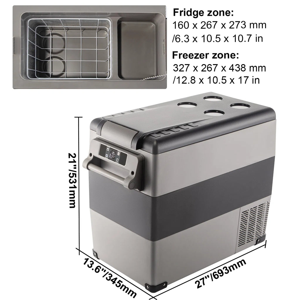 VEVOR 12V Portable Refrigerator Freezer with App Control