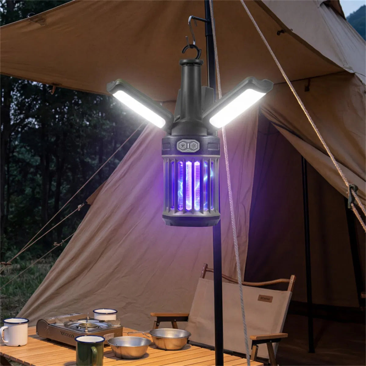 2-in-1 Rechargeable Bug Zapper & Camping Lantern