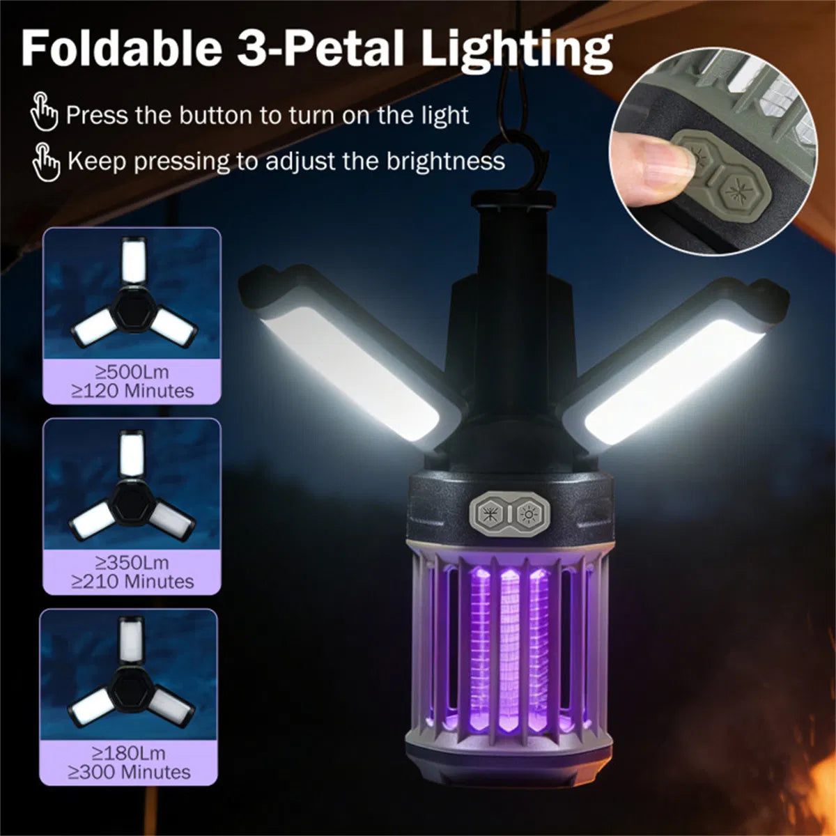 2-in-1 Rechargeable Bug Zapper & Camping Lantern