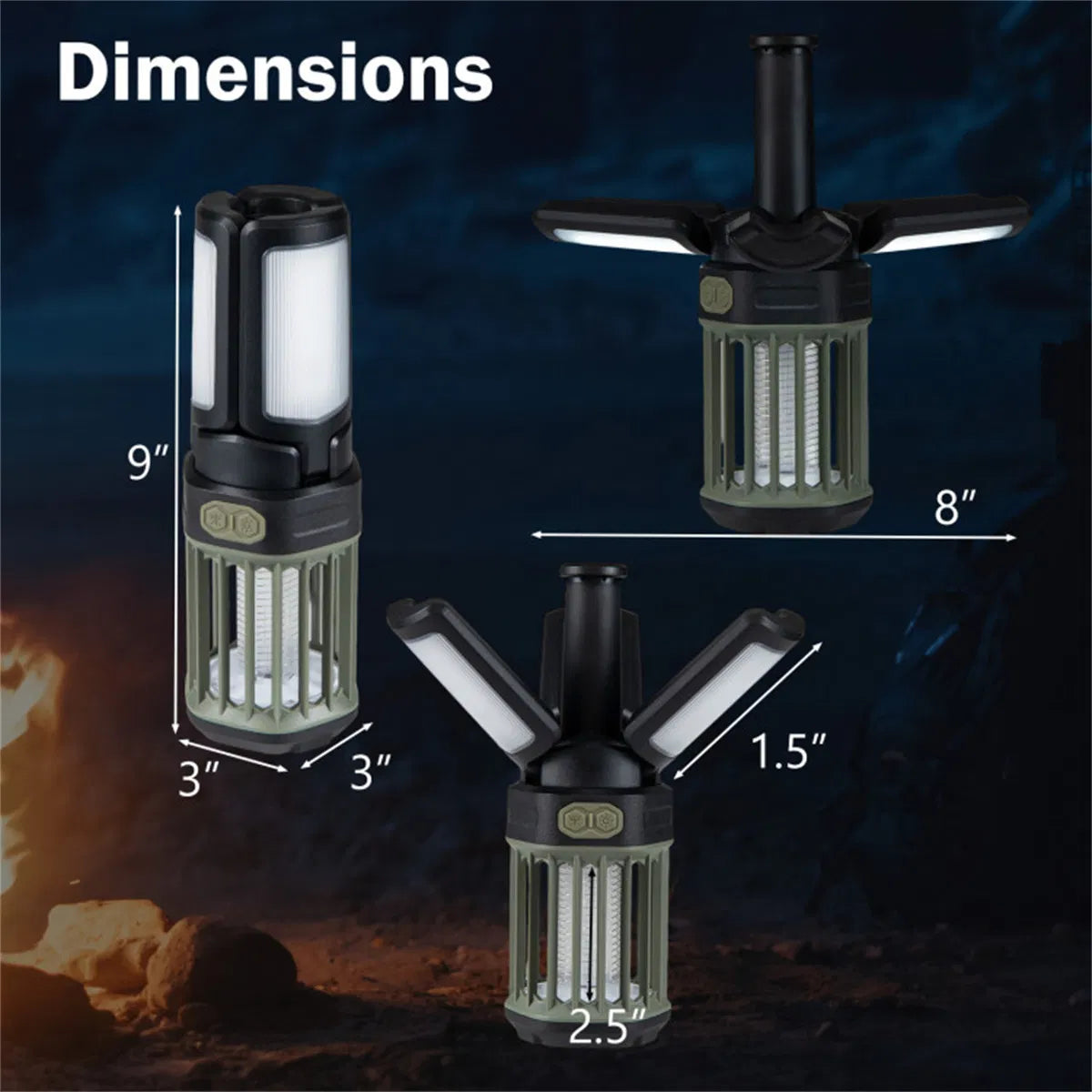 2-in-1 Rechargeable Bug Zapper & Camping Lantern