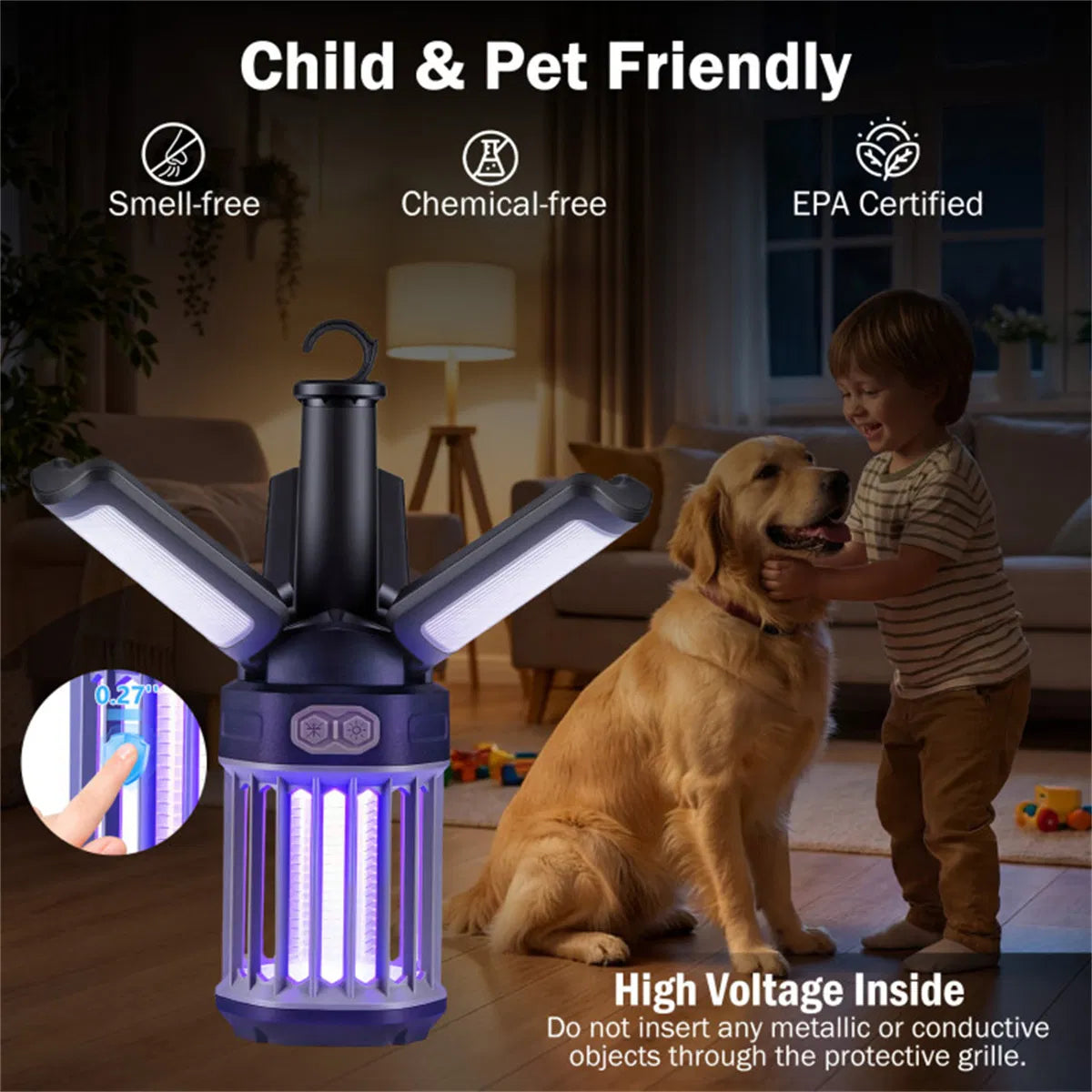 2-in-1 Rechargeable Bug Zapper & Camping Lantern