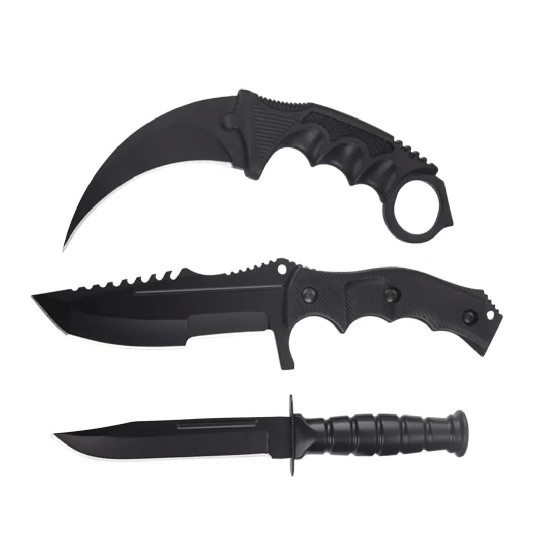 Day Zero Survival 3-Piece Tactical Fixed Blade Knife Set – Karambit, Huntsman & Combat Knife (Multiple Colors)