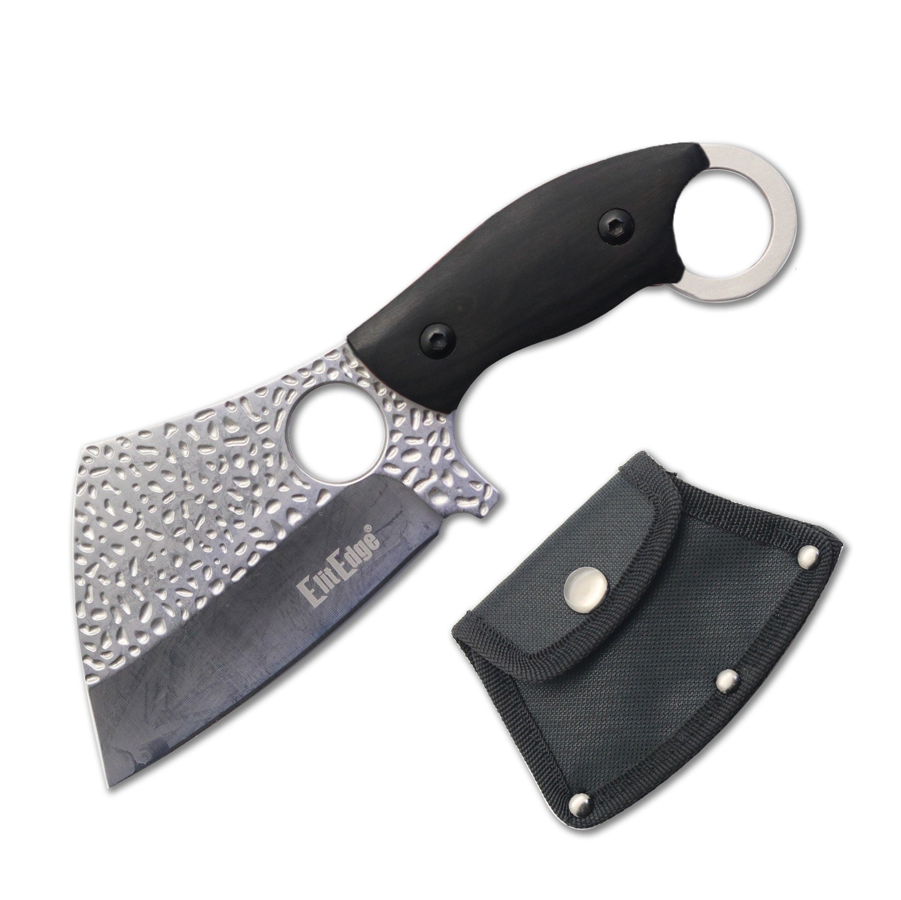 Day Zero Survival Urban Combat Cleaver Wharncliffe Fixed Blade Knife – Multiple Pakkawood Handles