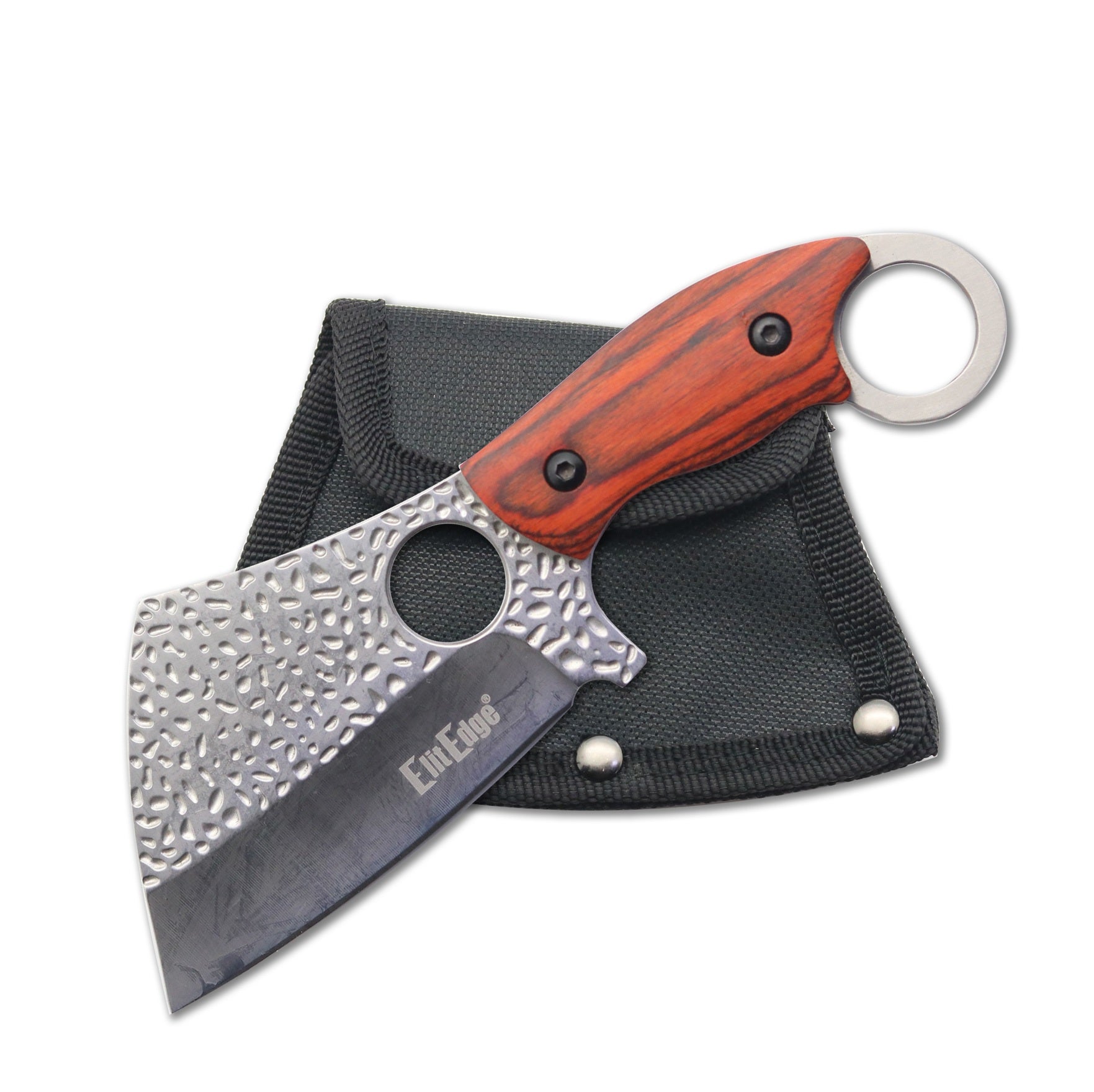 Day Zero Survival Urban Combat Cleaver Wharncliffe Fixed Blade Knife – Multiple Pakkawood Handles