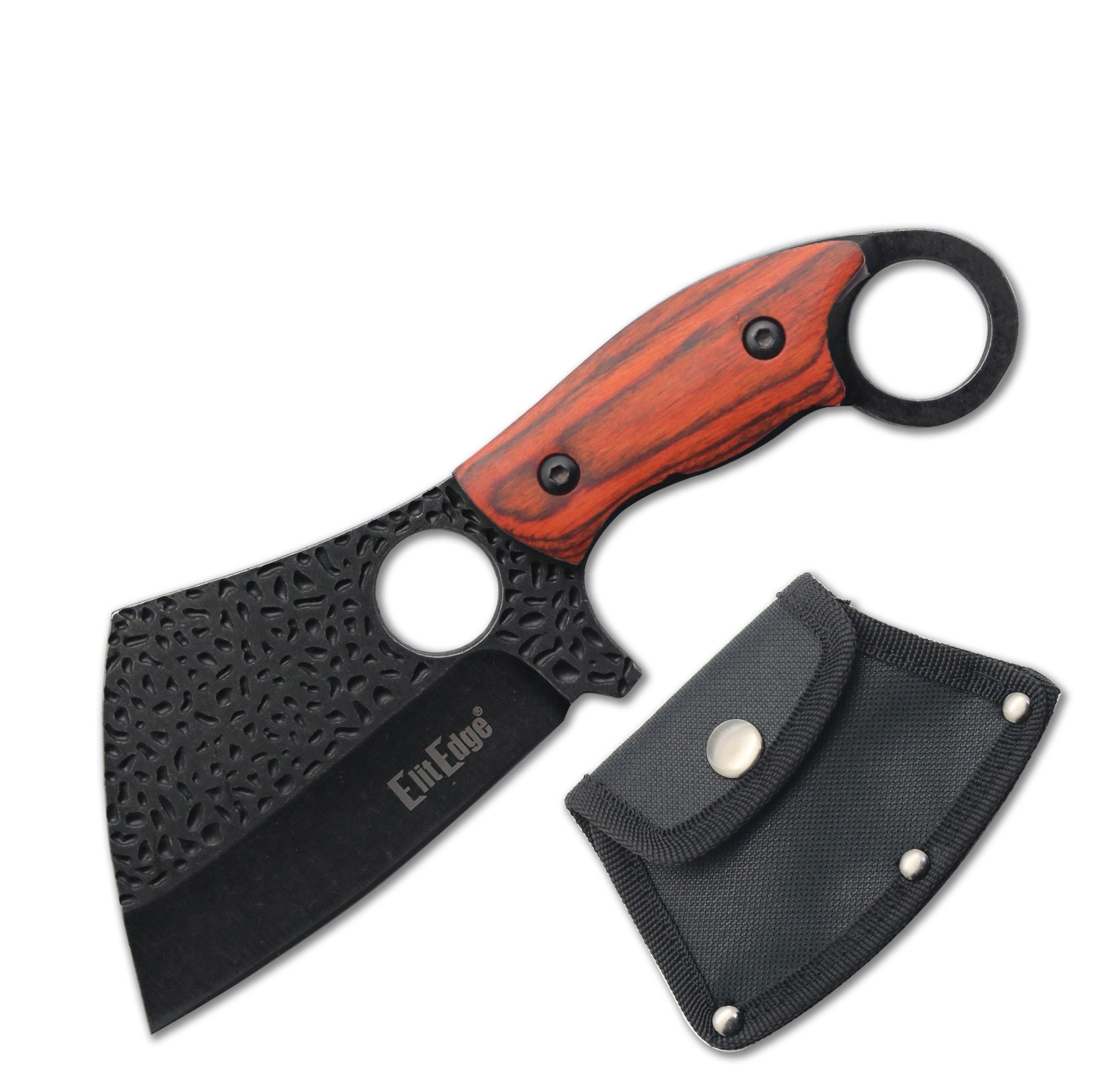 Day Zero Survival Urban Combat Cleaver Wharncliffe Fixed Blade Knife – Multiple Pakkawood Handles