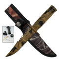 Day Zero Survival 8.5" Emergency Fixed Blade Survival Knife with Survival Kit & Compass – Multiple Colors