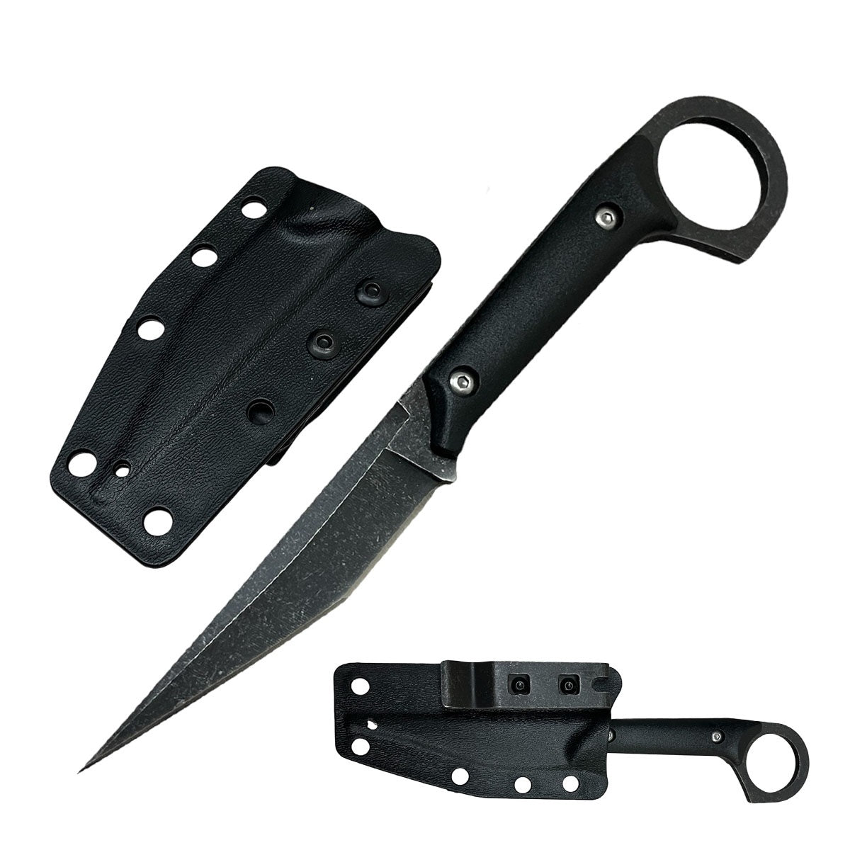 Day Zero Survival EDC Karambit Fixed Blade Knife with Kydex Sheath – Multiple Styles