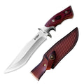 Day Zero Survival 11" Full Tang Tactical Hunting Knife – Fixed Blade Outdoor Survival Knife with Leather Sheath