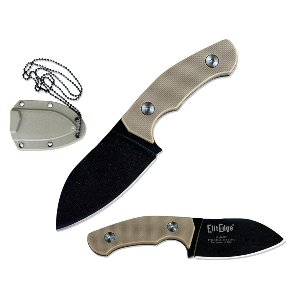 Day Zero Survival 5.5" Military Combat Tactical EDC Neck Knife – Multiple Colors