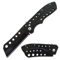 5.35" Closed Switchblade Automatic Metal Cleaver Blade Knife - 4 Color Selection