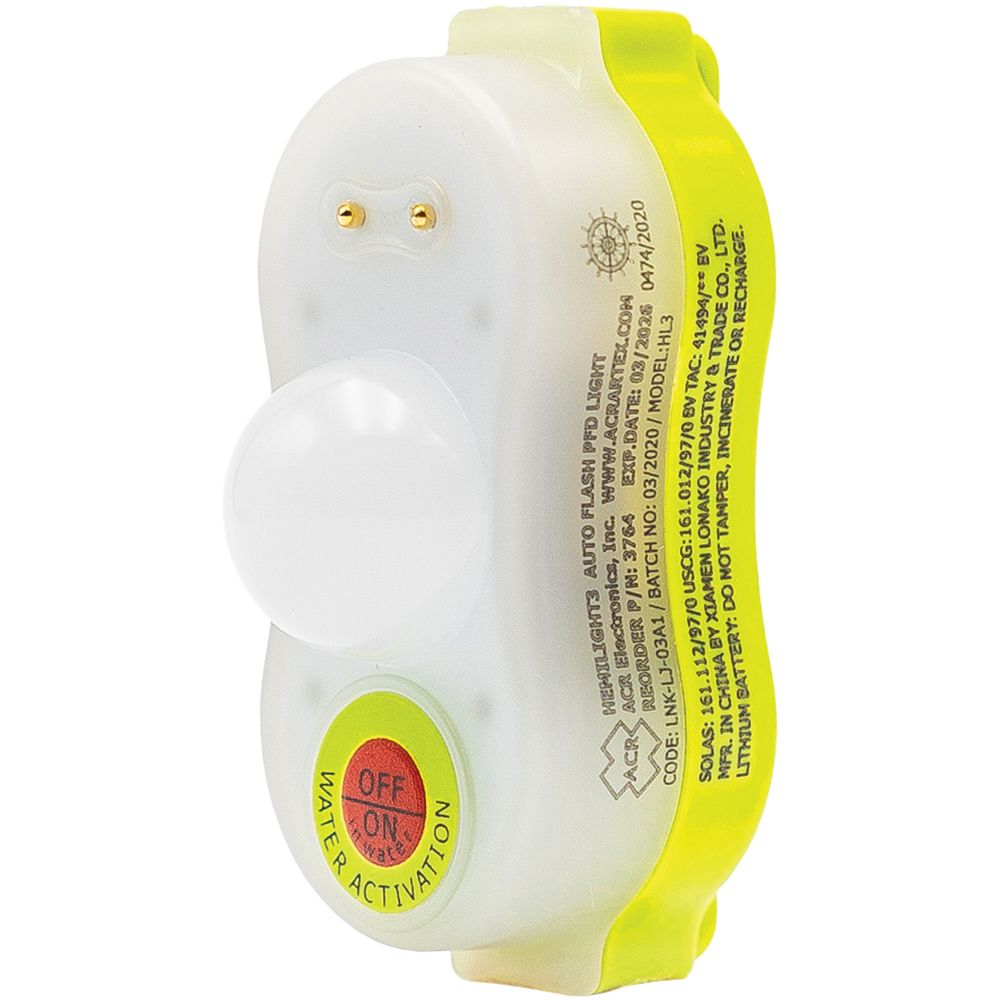 ACR Auto HemiLight 3 Water-Activated Life Jacket Survival Light