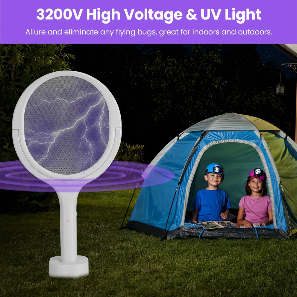 3-in-1 Rechargeable Electric Bug Zapper Racket