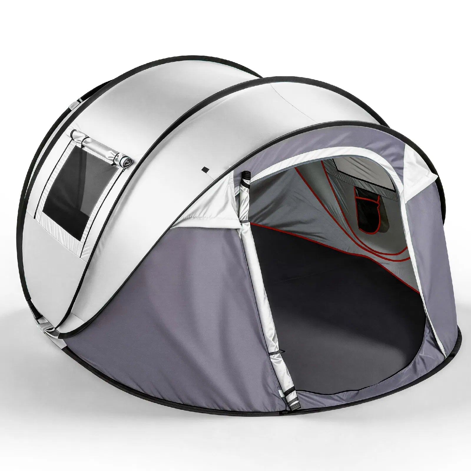 3–4 Person Instant Pop-Up Camping Tent with Front Awning