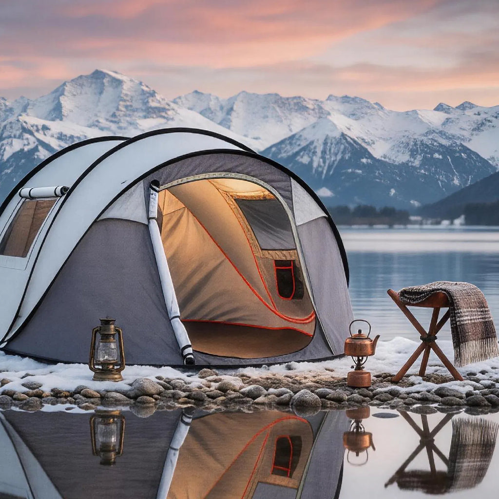 3–4 Person Instant Pop-Up Camping Tent with Front Awning