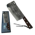 12.5 Inch Duan Da Handmade Forged 1080 High Carbon Steel Chef Cleaver Butcher Knife – Full Tang with Pakkawood Handle