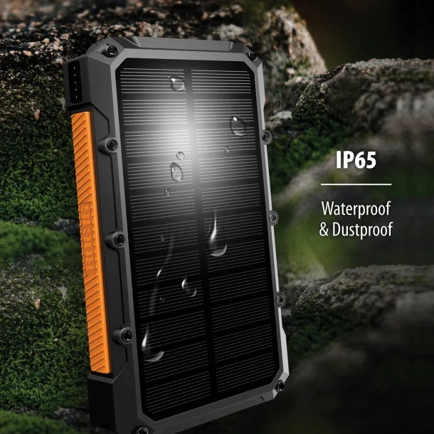 ToughTested 16,000mAh Solar Power Bank with Qi Wireless Charging