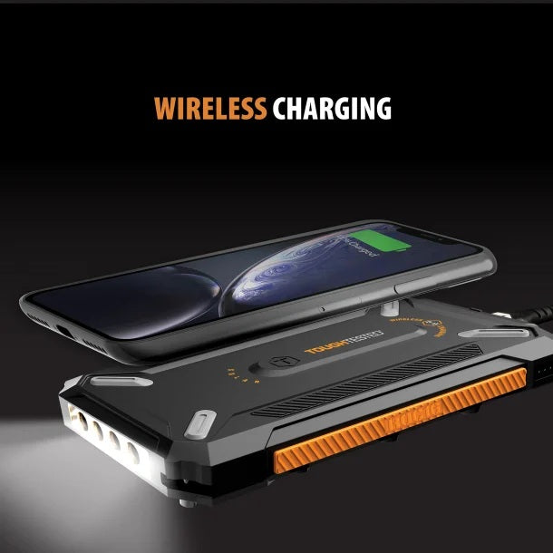 ToughTested 16,000mAh Solar Power Bank with Qi Wireless Charging