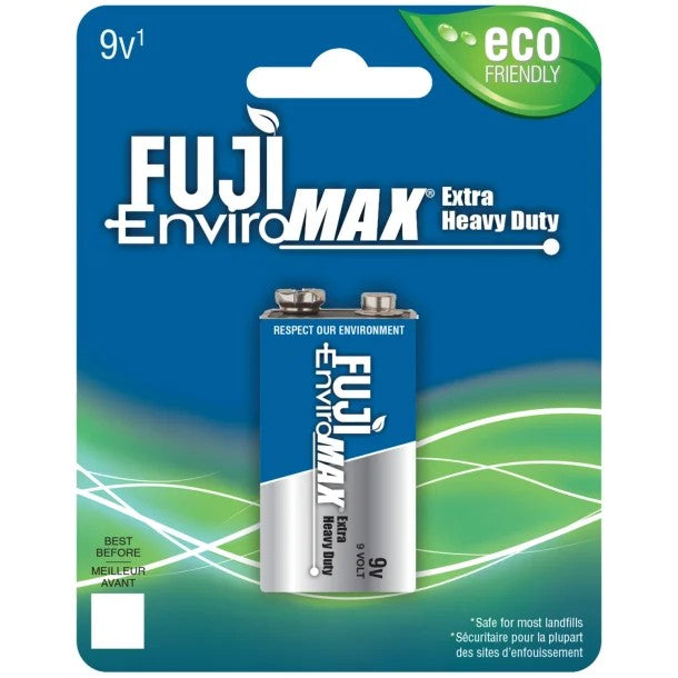 FUJI ENVIROMAX 3600BP1 EnviroMax 9V Extra Heavy-Duty Carbon Zinc Battery – 1 Pack