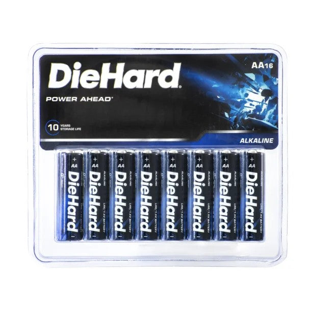 DieHard 41-1104 AA Alkaline Batteries – High Performance Long-Lasting Power (Available in 16 Pack & 20 Pack)