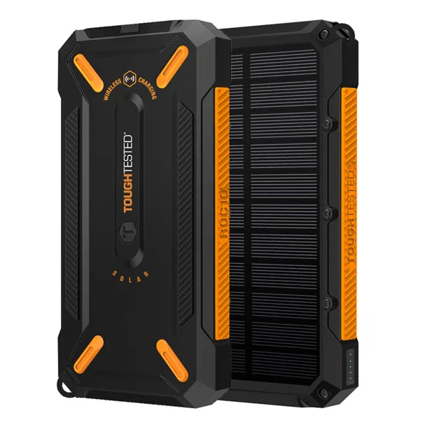 ToughTested 10,000mAh Solar Power Bank with Qi Wireless Charging