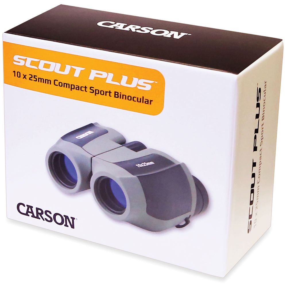 CARSON ScoutPlus 10x25 Compact Porro Prism Binoculars