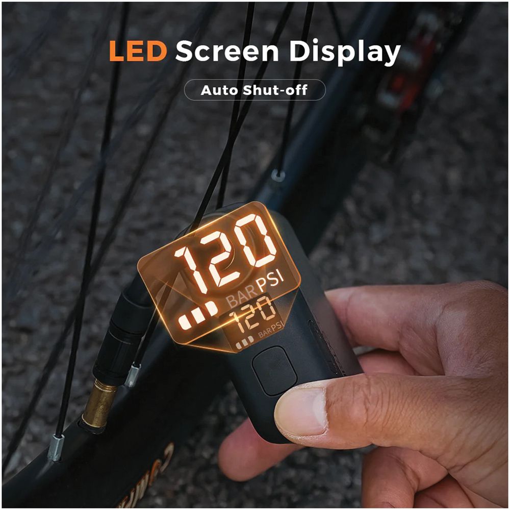FLEXTAIL Tiny Bike Pump Pro Portable Electric Bike Pump – 120 PSI