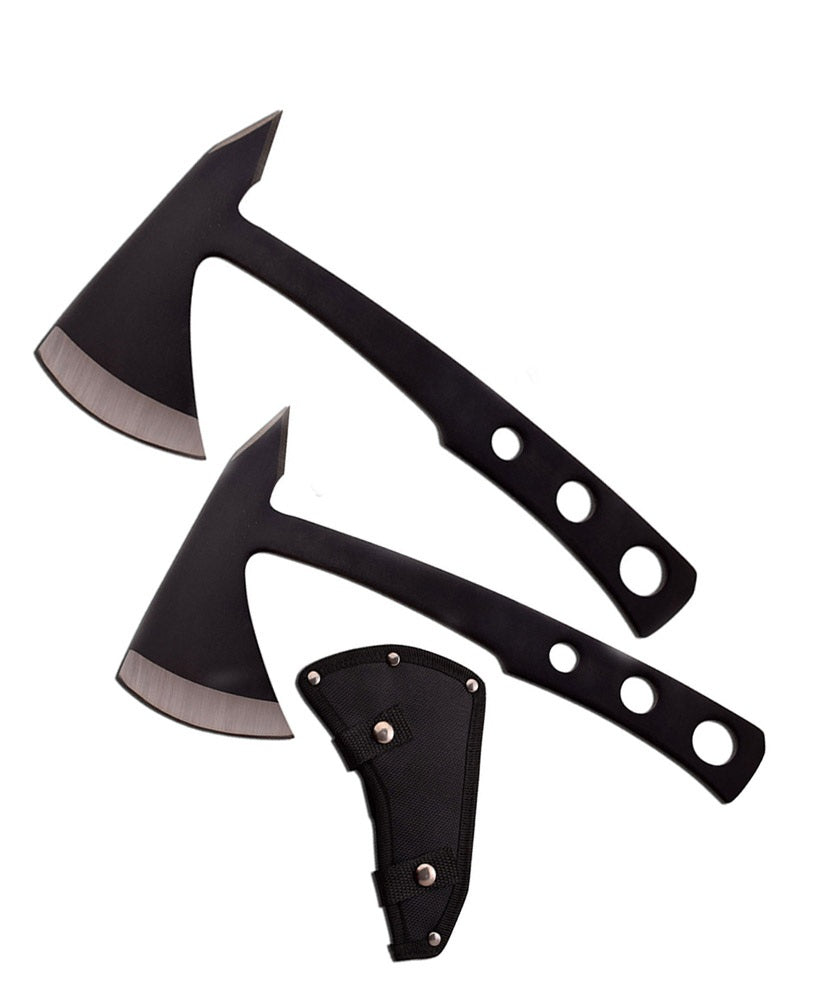 Day Zero Survival 2-Piece Throwing Axe Hatchet Tomahawk Set – Multiple Finishes