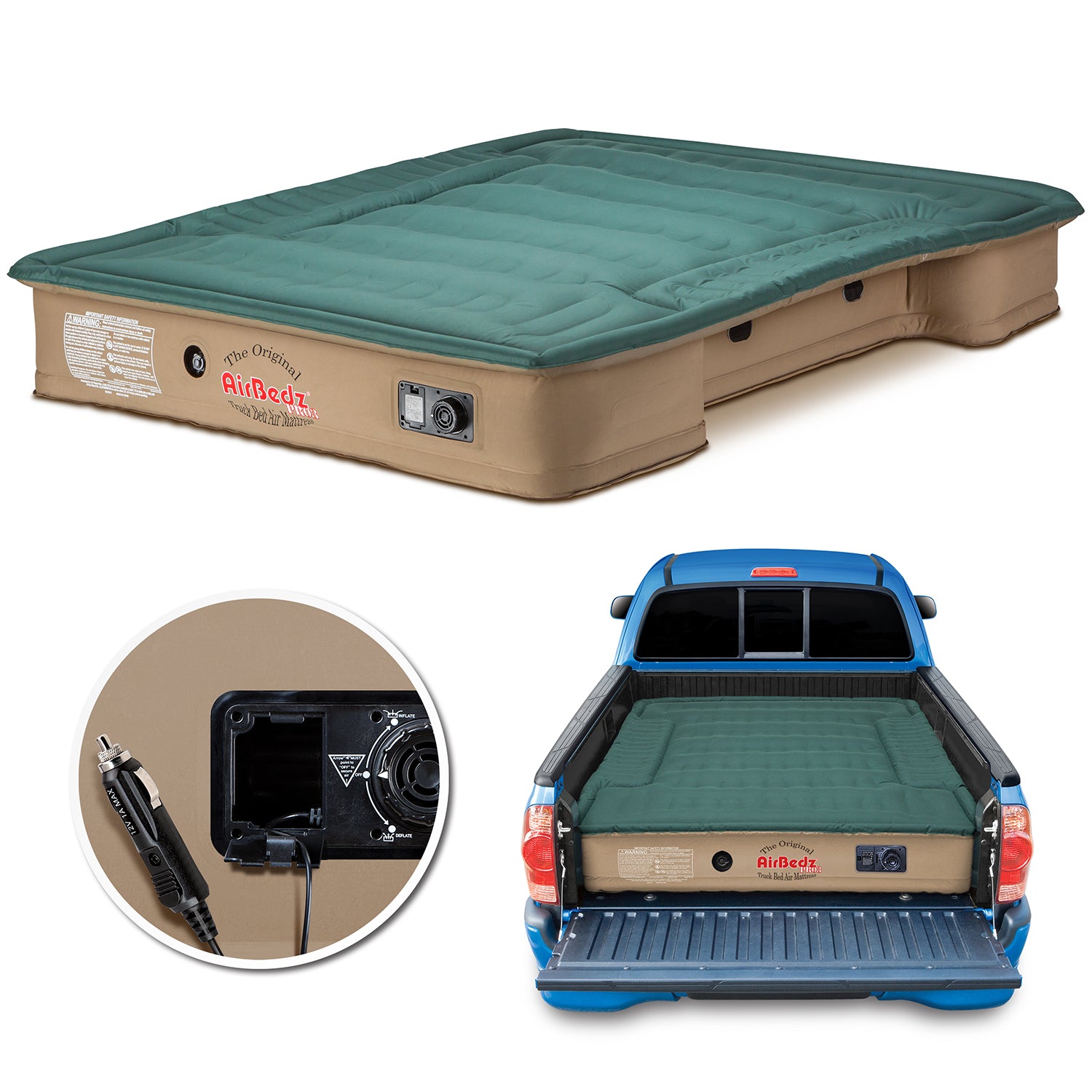 AirBedz Pro3 Inflatable Wheel Well Inserts – 300 Series (Green/Tan)