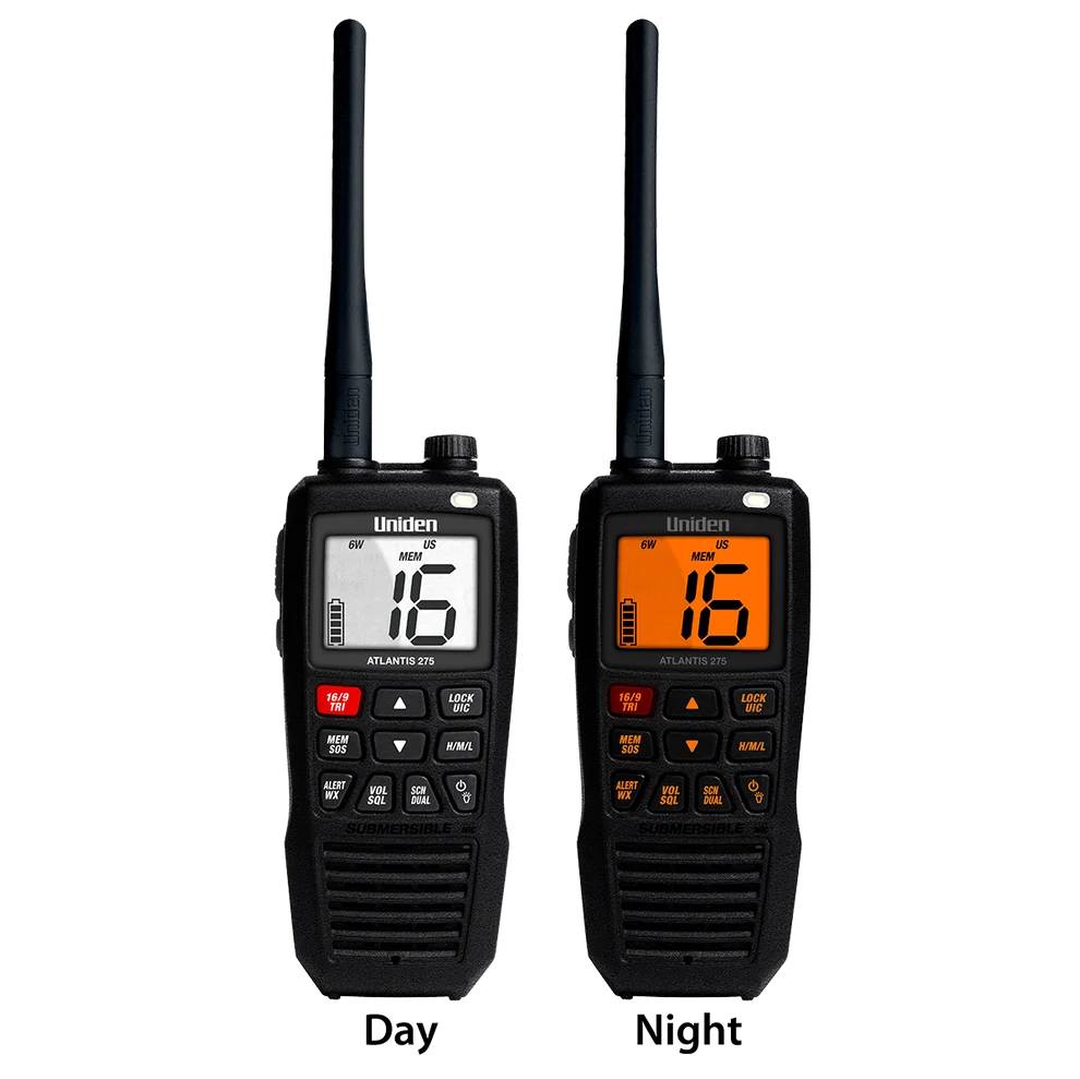 Uniden Atlantis 275 6W Floating Handheld Marine VHF Radio