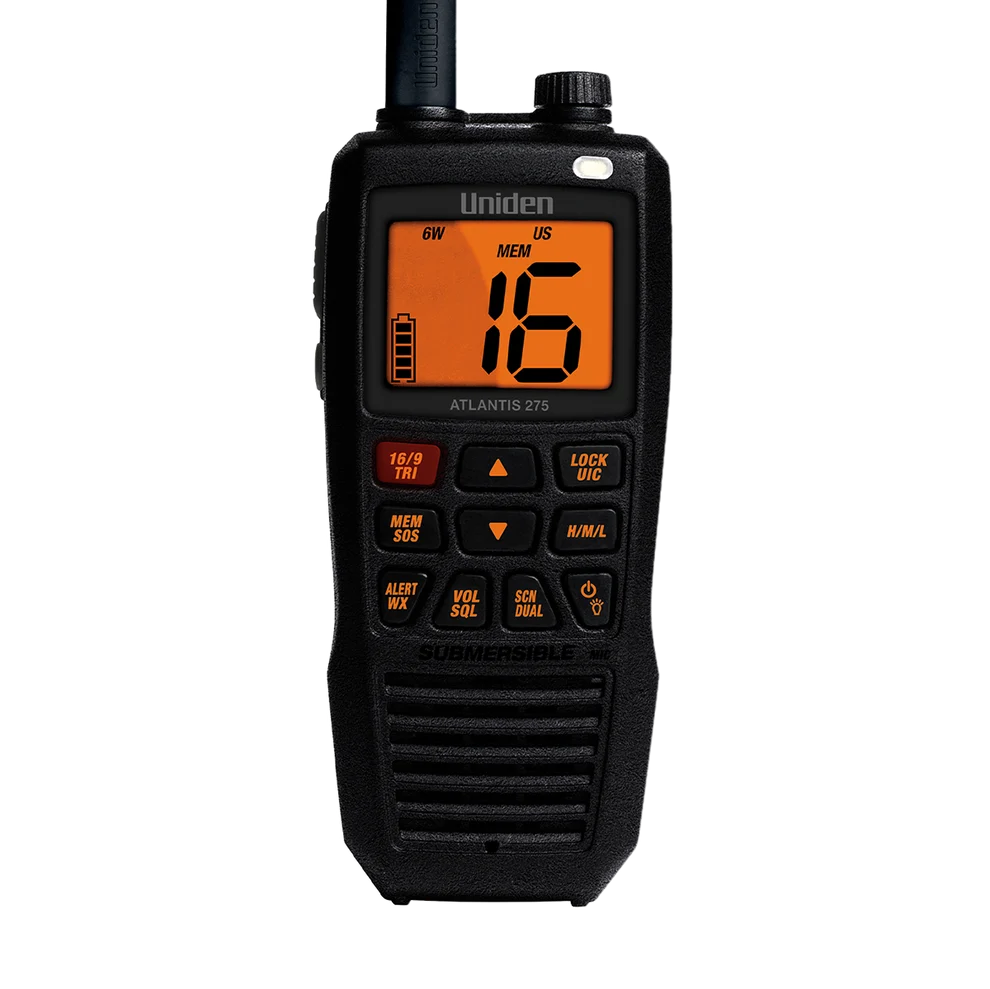 Uniden Atlantis 275 6W Floating Handheld Marine VHF Radio