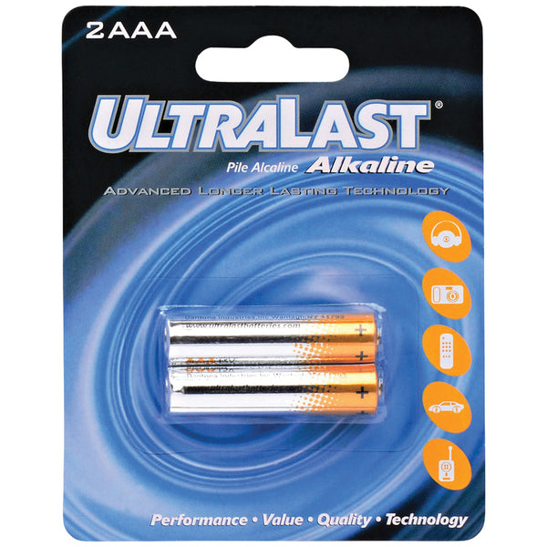 Ultralast ULA2AAA AAA Alkaline Batteries – 1.5V Long-Lasting Power (Available in 2 Pack, 4 Pack & 100 Pack)