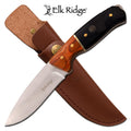 Hunting Knife Drop Point Blade Wood Handle Full Tang + Sheath - 3 Selection