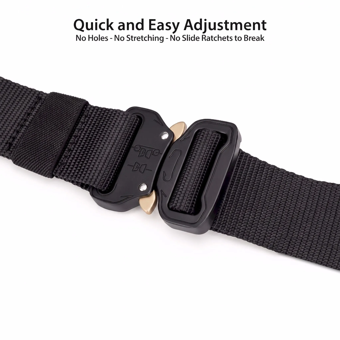 EcoGear Men’s 1000D Tactical Utility Belt with Quick-Release Buckle
