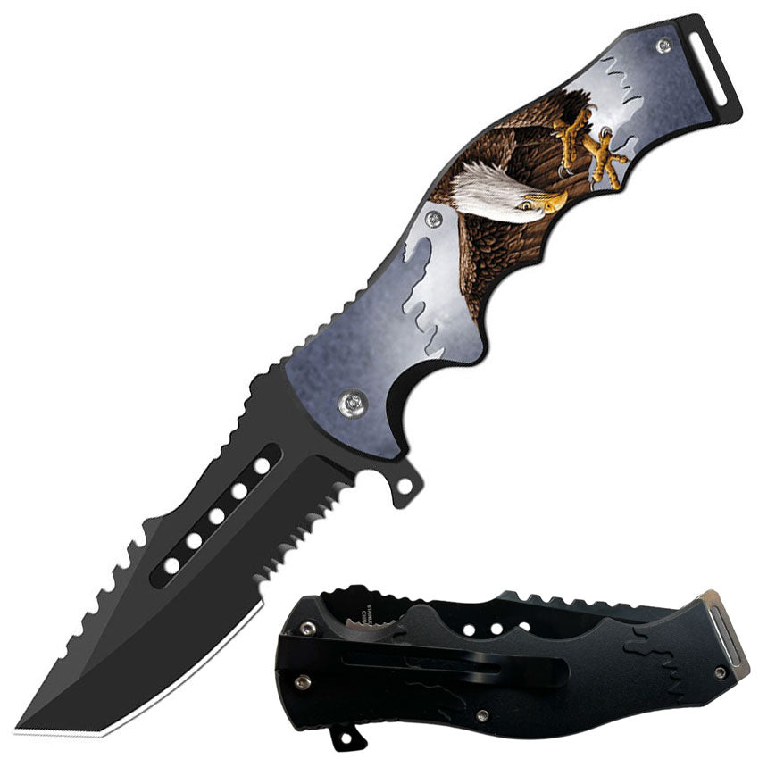 Day Zero Survival 8.5" CSGO-Inspired Spring Assisted Folding Pocket Knife – Multiple Wildlife & Patriotic Designs