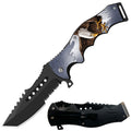 Day Zero Survival 8.5" CSGO-Inspired Spring Assisted Folding Pocket Knife – Multiple Wildlife & Patriotic Designs