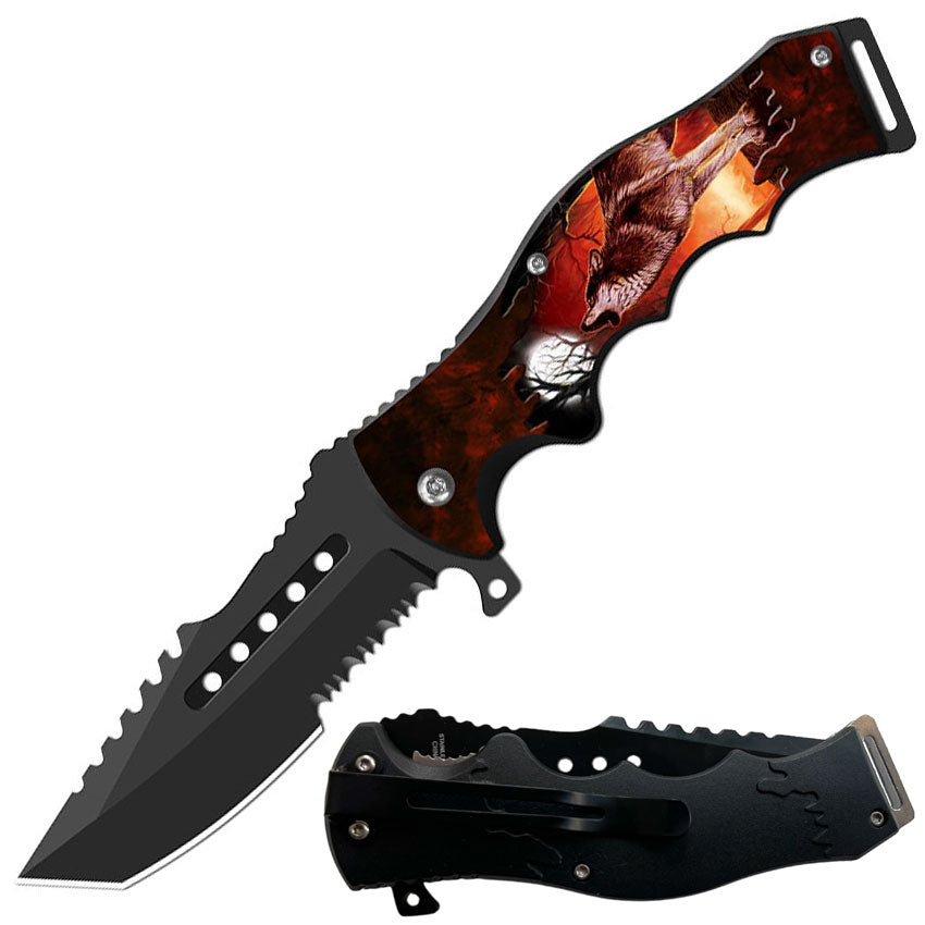 Day Zero Survival 8.5" CSGO-Inspired Spring Assisted Folding Pocket Knife – Multiple Wildlife & Patriotic Designs