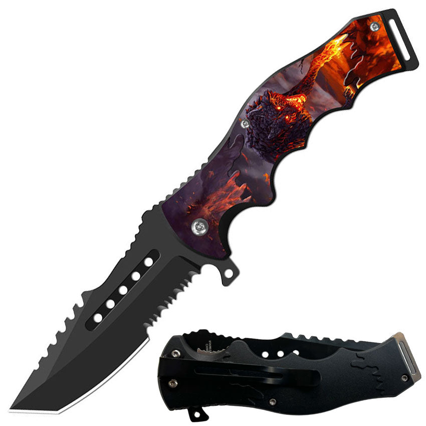 Day Zero Survival 8.5" CSGO-Inspired Spring Assisted Folding Pocket Knife – Multiple Wildlife & Patriotic Designs