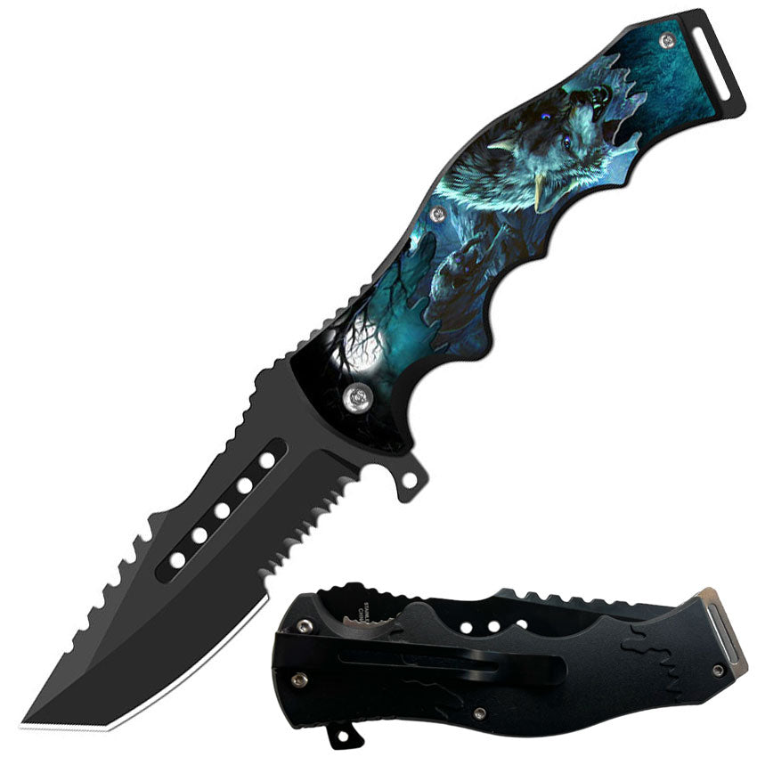 Day Zero Survival 8.5" CSGO-Inspired Spring Assisted Folding Pocket Knife – Multiple Wildlife & Patriotic Designs