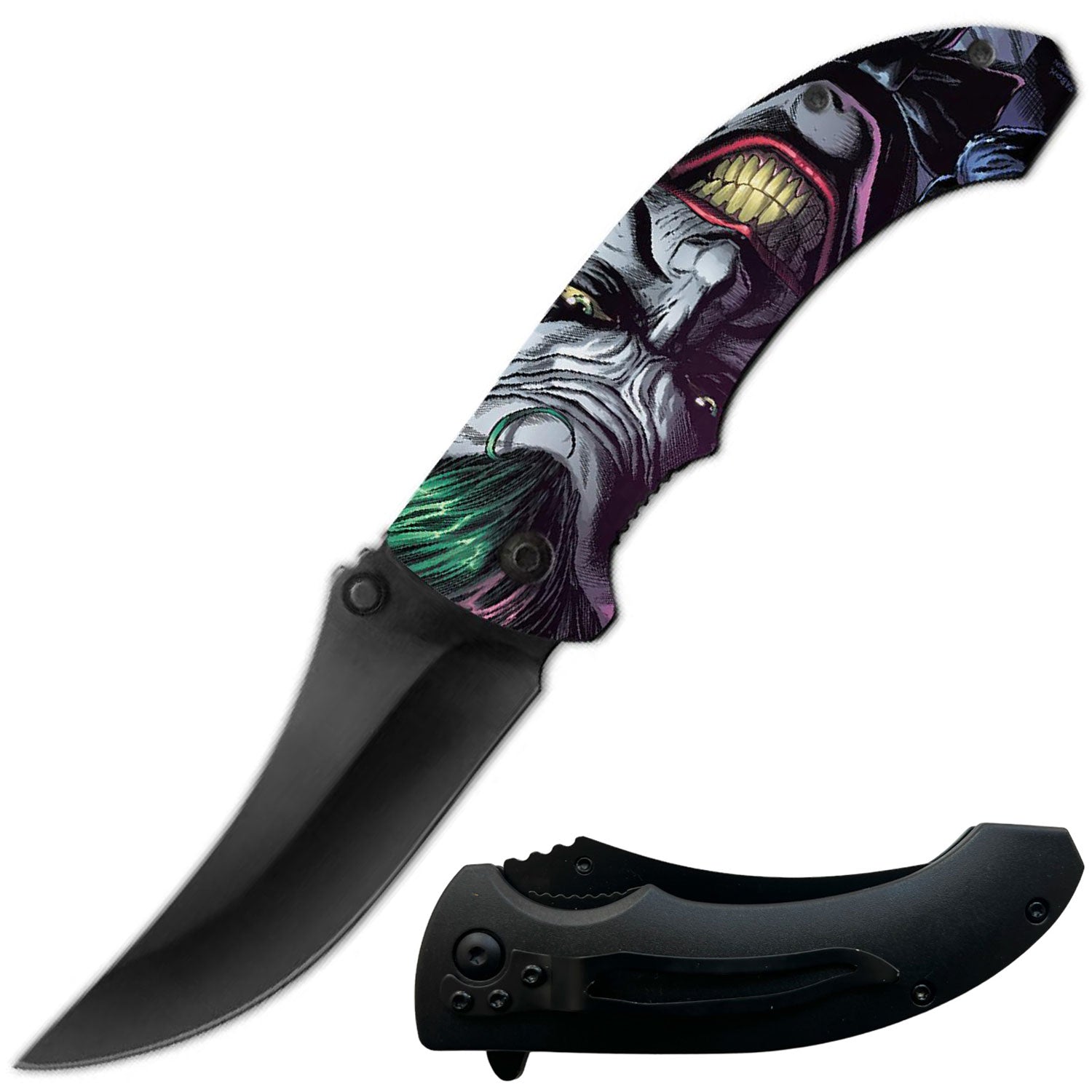 Day Zero Survival 8" Spring Assisted Folding Pocket Knife – Multiple 3D Printed Handle Designs
